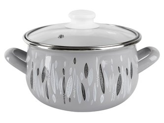 HRNEC SMALTOVANÝ PYZA S POKLIČKOU 24CM 5,6L AUTUMN  ŠEDÝ