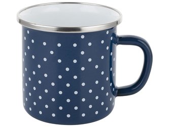 SMALTOVANÝ HRNEK RETRO GRANÁTOVÝ 9 CM