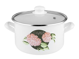 HRNIEC SMALTOVANÝ S POKLIČKOU 20CM, 3,7L ELLENA