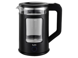 RYCHLOVARNÁ KONVICE CARTER 1,5L SKLENĚ ČERNÁ -BOTTI XH-K135B