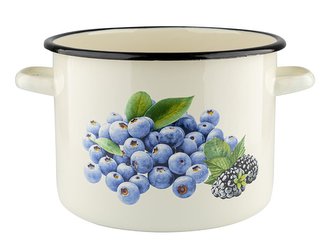 SMALTOVANÝ HRNEC 22CM 6L BORŮVKA