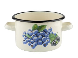 SMALTOVANÝ HRNEC 16CM 2L BORŮVKA