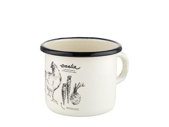 SMALTOVANÝ HRNEK 9CM 500ML ROSÓŁ