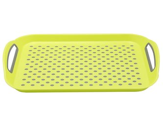 SERVÍROVACÍ PODNOS OBDÉLNÍK 41X29CM  ZELENÁ/ŠEDÝ