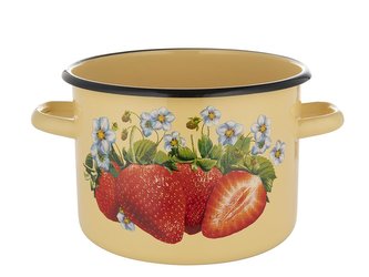 SMALTOVANÝ HRNEC 20CM 4,5L JAHODA