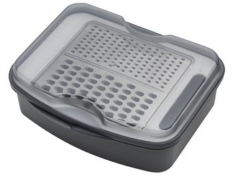 STRUHADLO 16,5X20,5X7,4CM S NÁDOBOU TRANSPARENTNÍ/ŠEDÝ