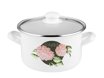 HRNIEC SMALTOVANÝ S POKLIČKOU 18CM, 2,6L ELLENA