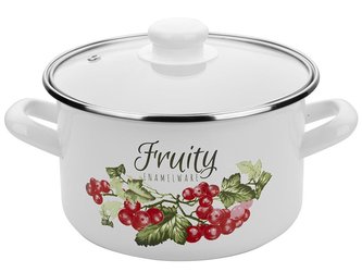 HRNEC SMALTOVANÝ S POKLIČKOU 24CM, 5,6L KALINA