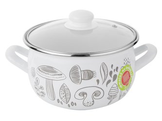 HRNEC SMALTOVANÝ PYZA S POKLIČKOU 16CM 2,2L PORTOBELLO