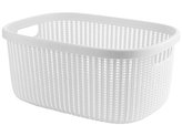 KOŠ RATTAN NA ČISTÉ PRÁDLO 32L BÍLÝ