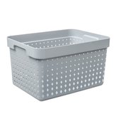 KOŠÍK SEOUL VELKÝ SVĚTLE ŠEDÝ - PT 6025