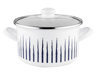 HRNIEC SMALTOVANÝ S POKLIČKOU 20CM 3,7L HAMPTONS