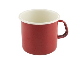 SMALTOVANÝ HRNEK ČERVENÝ 10CM 600ML FORTE