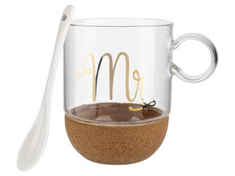 HRNEK SKLENĚNÝ NA KORKOVÉ PODLOŽCE 240 ML MR