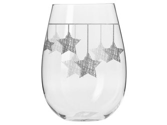 SKLENICE STAR 500 ML 6 KS STŘÍBRNÉ HVĚZDIČKY