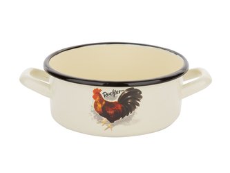 SMALTOVANÝ HRNEC NÍZKÝ 16CM 1,4L KOKOS NEW B/P