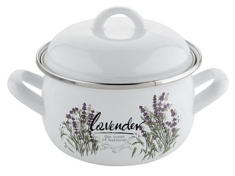 HRNEC SMALTOVANÝ S POKLIČKOU 16CM 2,1L FLORENSIS