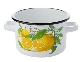 SMALTOVANÝ HRNEC 18CM 3,2L CITRÓN