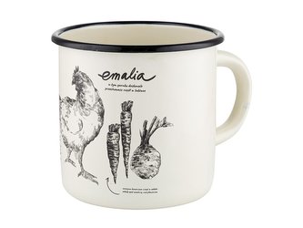 SMALTOVANÝ HRNEK 11CM 1L ROSÓŁ