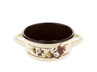 SMALTOVANÝ HRNEC NÍZKÝ 14CM 980ML MADEIRA B/P