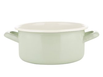 SMALTOVANÝ HRNEC NÍZKÝ  ZELENÝ 16CM 1,5L FORTE B/P