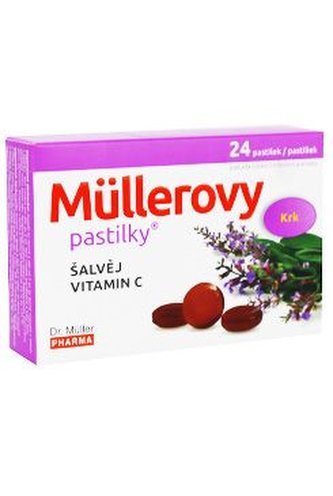 Dr.Muller Pastilky se šalvěji a vit.C 24ks