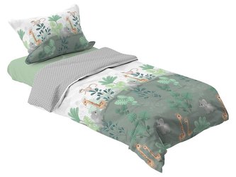 SADA DĚTSKÉHO LOŽNÍHO PRÁDLA 14OCMx200CM + 70CMx80CM SAFARI