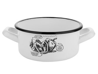 SMALTOVANÝ HRNEC NÍZKÝ 14CM 980ML BELL B/P