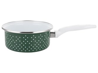 SMALTOVANÝ RENDLÍK RETRO ZELENÝ 16CM