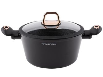 HRNEC S POKLIČKOU 4,1 L 24CM ROSE