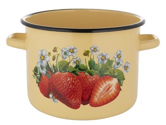 SMALTOVANÝ HRNEC 22CM 6L JAHODA