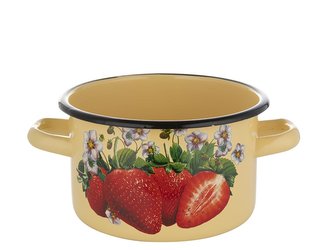 SMALTOVANÝ HRNEC 16CM 2L JAHODA