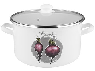 HRNIEC SMALTOVANÝ S POKLIČKOU 24CM, 5,6L BURACZEK