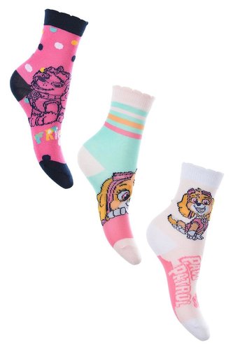 SADA 3 KS PONOŽKY TLAPKOVÁ PATROLA - velikost 31-34