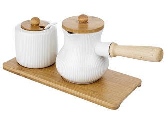 CUKŘENKA A DŽBÁNEK NA MLÉKO NA PODLOŽCE