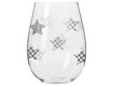 SKLENICE STAR 500 ML 6 KS STŘÍBRNÉ VISÍCÍ HVĚZDIČKY