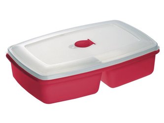NÁDOBA DO MIKROVLNNÉ TROUBY 2,5L ČERVENÁ
