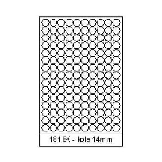 Samolepicí etikety 18 x 18 mm, 150 etiket, A4, 100 listů