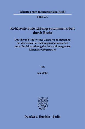 Kohärente Entwicklungszusammenarbeit durch Recht.