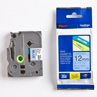 Páska, 12 mm x 8 m, BROTHER, modrá-černá