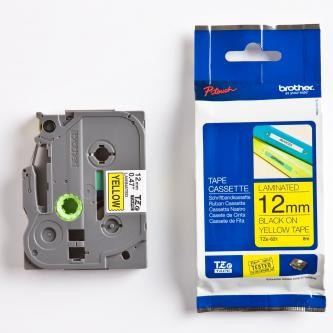 Páska, 12 mm x 8 m, BROTHER, žlutá-černá