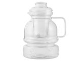 SKLENĚNÁ KONVICE1.5L S OHŘÍVAČEM A VLOŽKOU NA SYPANÝ ČAJ WOŁ* ***