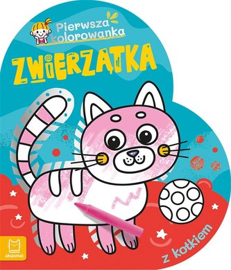Zwierzątka. Pierwsza kolorowanka z kotkiem Zwierzątka. Pierwsza kolorowanka z kotkiem