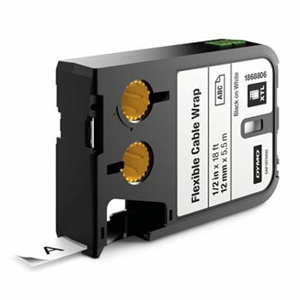 Dymo XTL 1868806, 12mm x 5,5m, černý tisk/bílý podklad, originální páska
