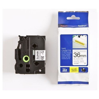 Brother TZ-S261 / TZe-S261, 36mm x 8m, černý tisk/bílý podklad, originální páska