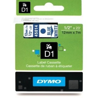 Label, 12 mm x 7 m, DYMO "D1", white-blue