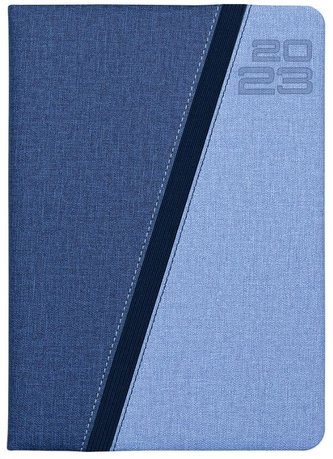 Kalendarz 2023 A5 dzienny grafitowo-błękitny