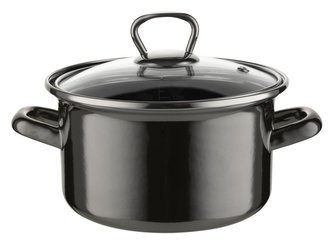 HRNEC SMALTOVANÝ S POKLIČKOU 16CM 1,9L METALICO