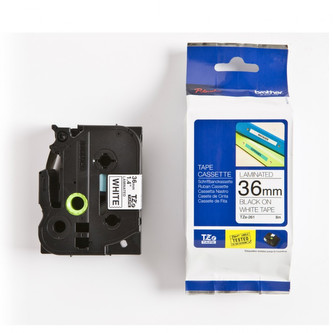 Páska, 36 mm x 8 m, BROTHER, bílá-černá