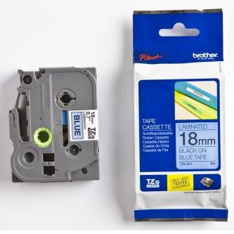 Páska, 18 mm x 8 m, BROTHER, modrá-černá